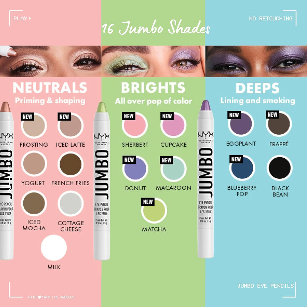 Jumbo Eye Pencil White Creamy Eyeshadow & Eyeliner Stick - Blendable Makeup