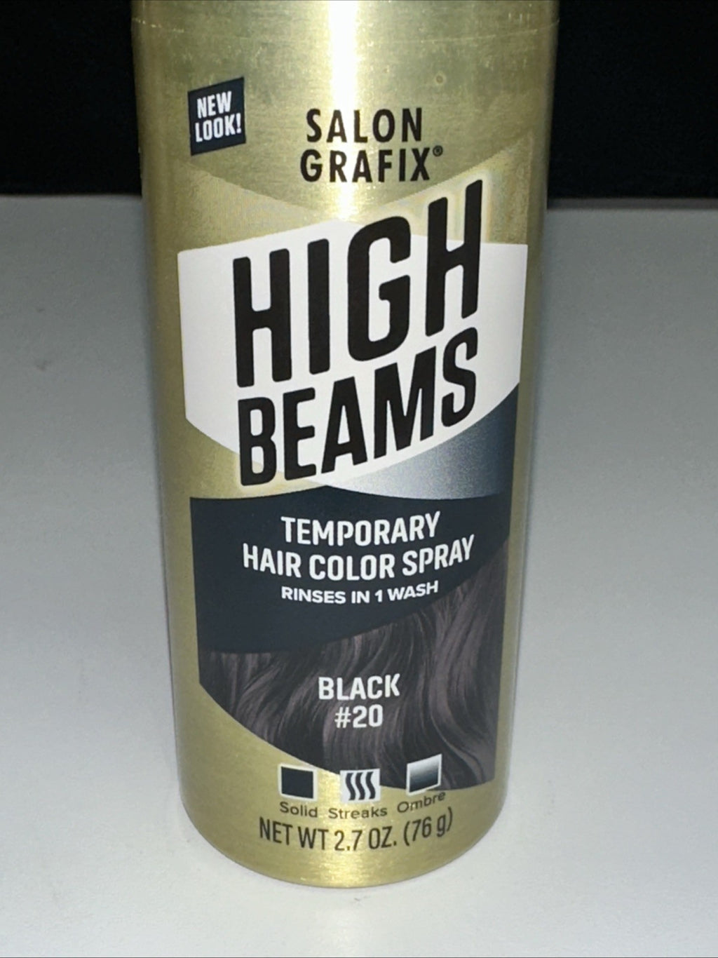 Black Temporary Hair Color Spray - 3 Cans, 2.7 oz Each, Easy Wash-Out