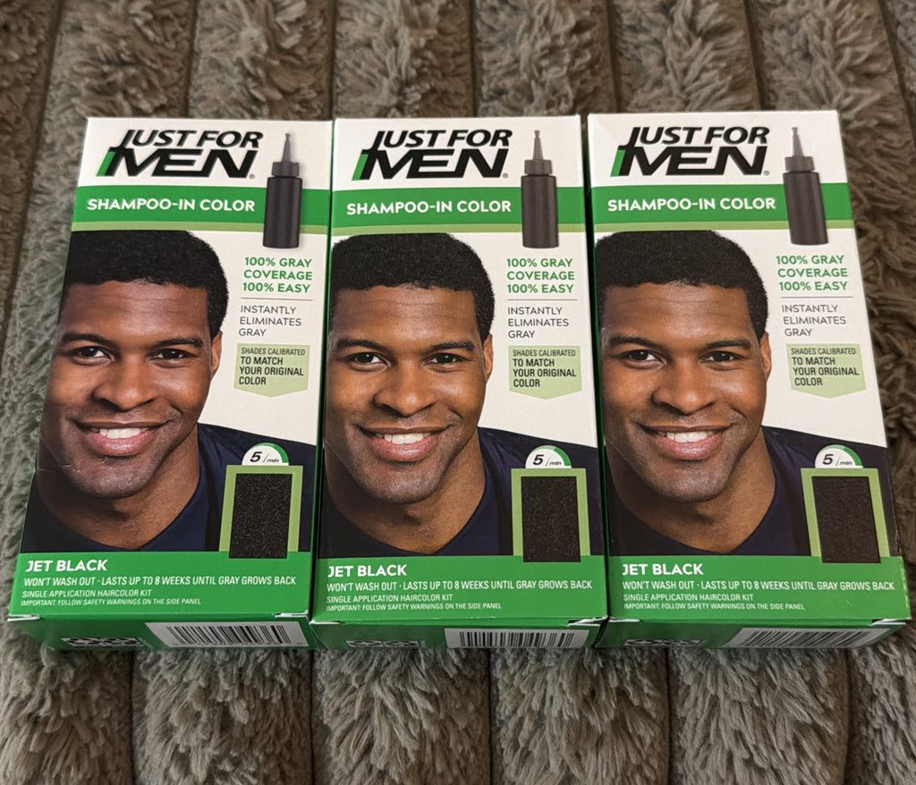 Just For Men Jet Black Hair Color Shampoo - Pack of 3