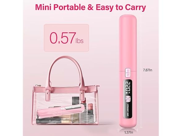Cordless Hair Straightener with Fast Heating & Portable Design - Unbranded