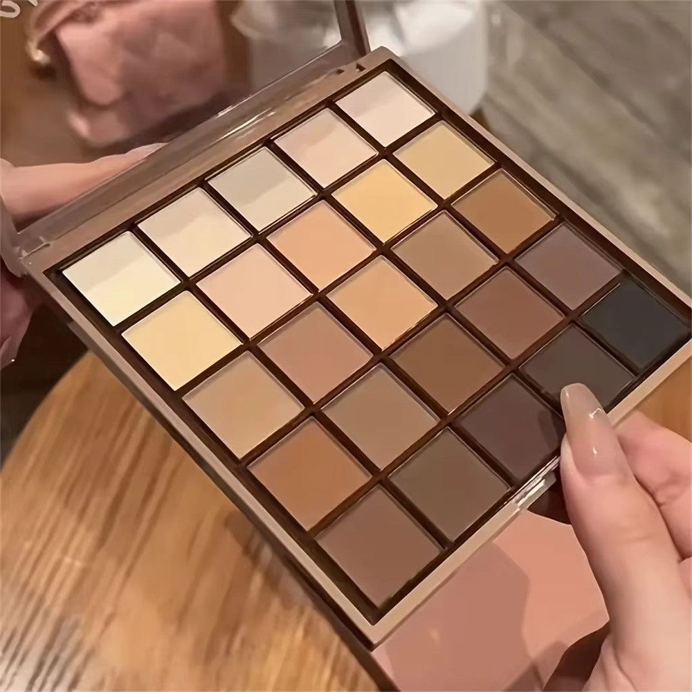 25-Color Neutral Earth Tones Eyeshadow Palette for Natural & Dramatic Looks