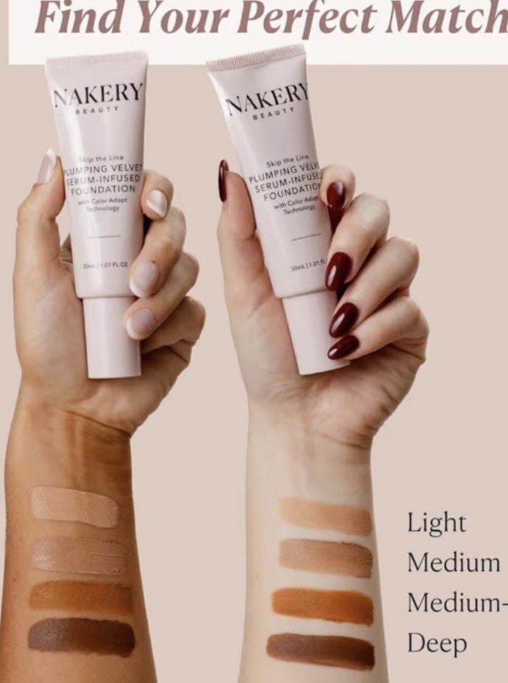 Plumping Velvet Serum Foundation - Light, Long-Wear Face Makeup
