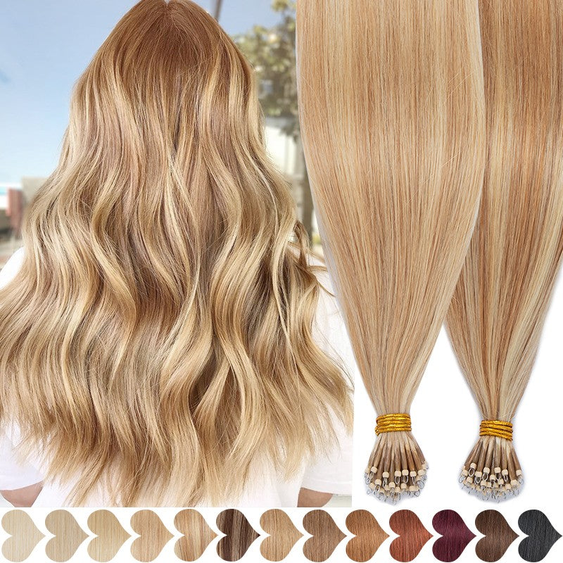 Nano Ring Human Hair Extensions - 14-24 Inch Remy Real Hair Highlights