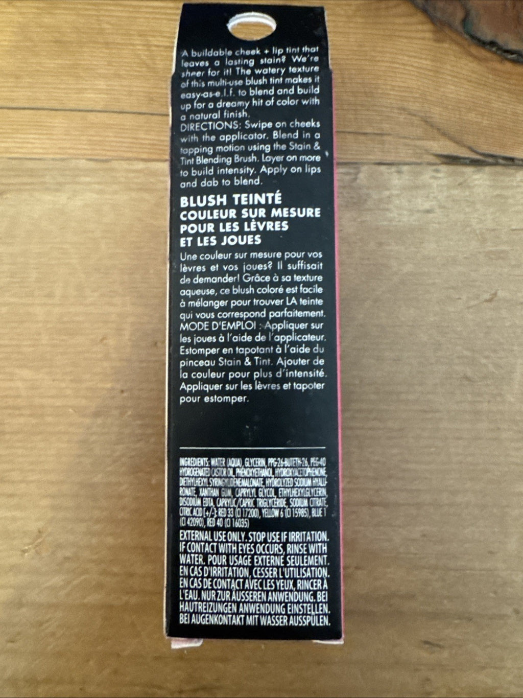 e.l.f. Sheer for It Blush Tint - Left on Red
