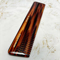 7-Inch Handmade Swiss Tortoise Shell Hair Comb - European Style #15