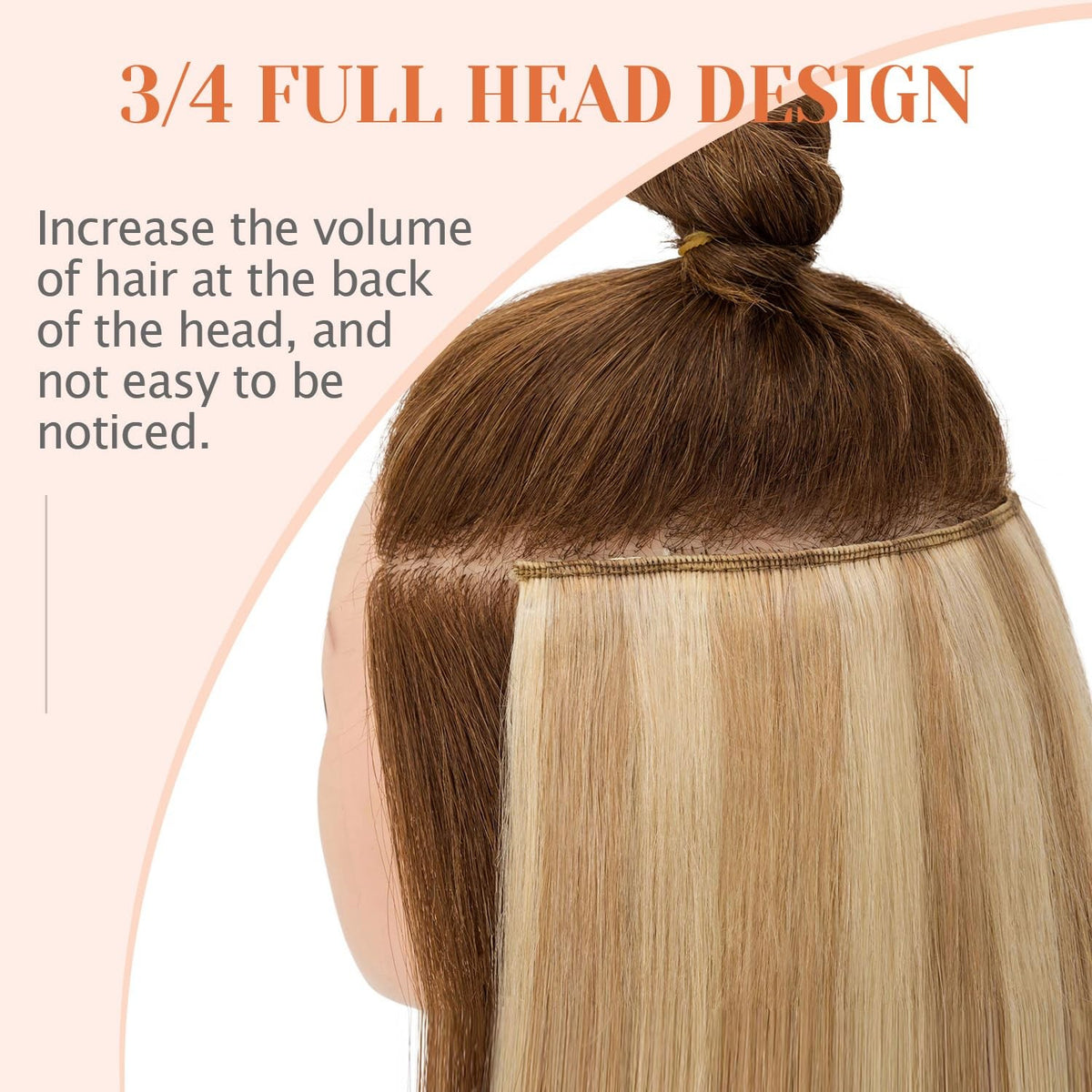 Clip-In Hair Extensions 22 Inch Human Hair Voluminous Length & Style - 55g