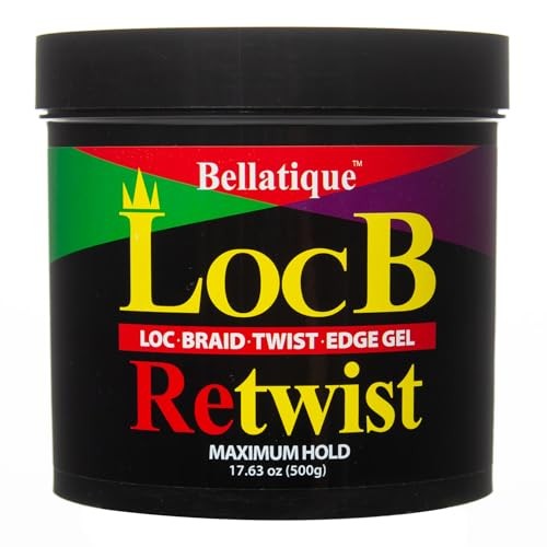 Loc Retwist Gel for Dreadlocks, Braids, Twists & Edges - Firm Hold, No Flakes, 17 oz