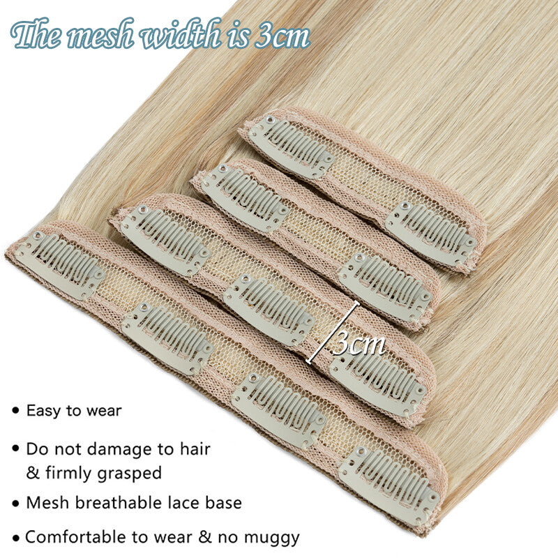 Thick Double Weft Clip-In Hair Extensions Full Head - Remy Human Hair