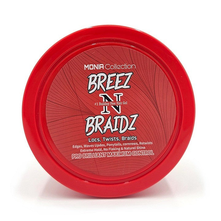 BREEZ N BRAIDZ Red Edge Control Hair Gel - 16oz, Extreme Hold & Shine