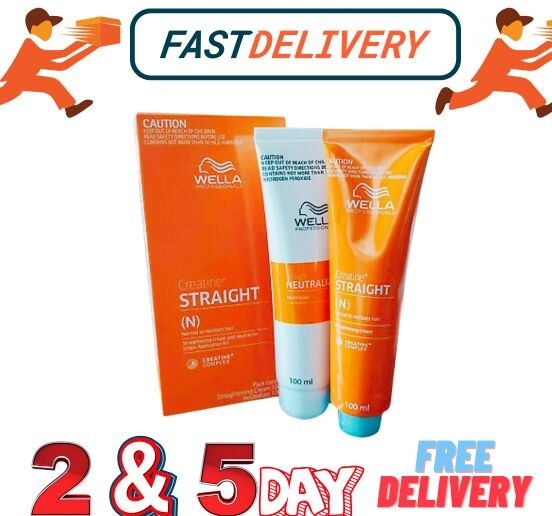 Professional Hair Straightening Cream Kit - 100ML x2 for Up to 12 Weeks Results