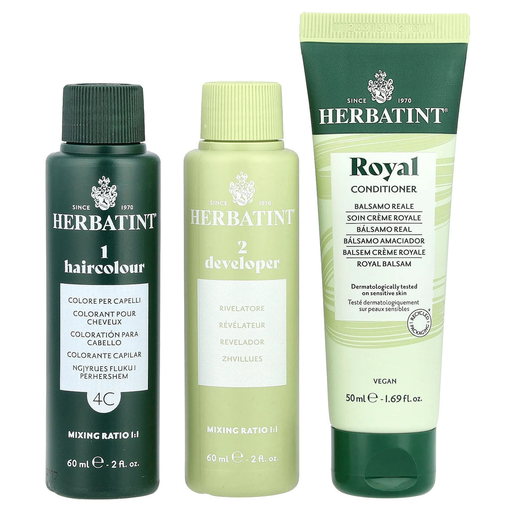 Herbatint Permanent Hair Color Gel 4C Ash Chestnut 5.75oz Vegan & Ammonia-Free