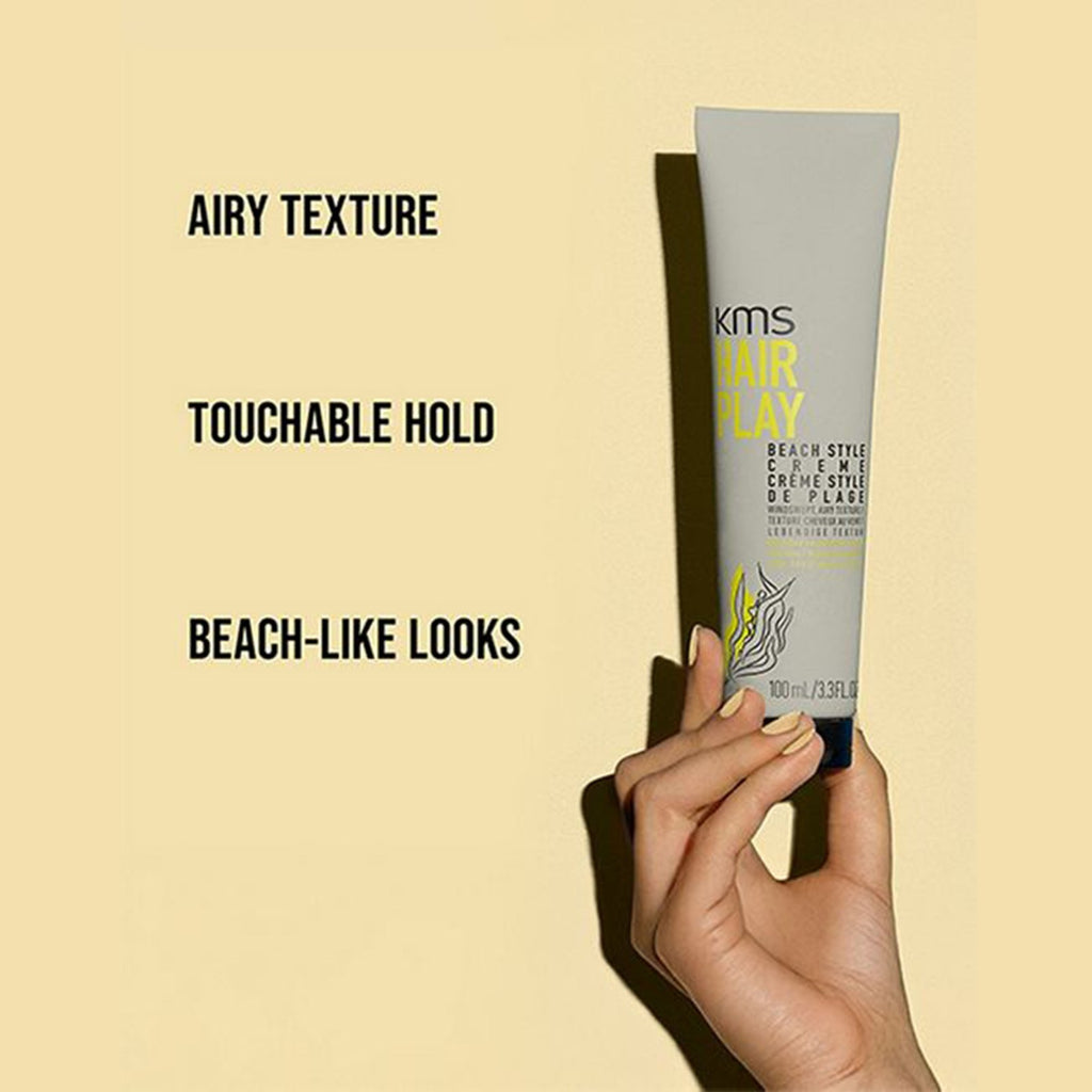 KMS Beach Style Hair Styling Creme for Tousled, Windblown Waves - 3.3 oz