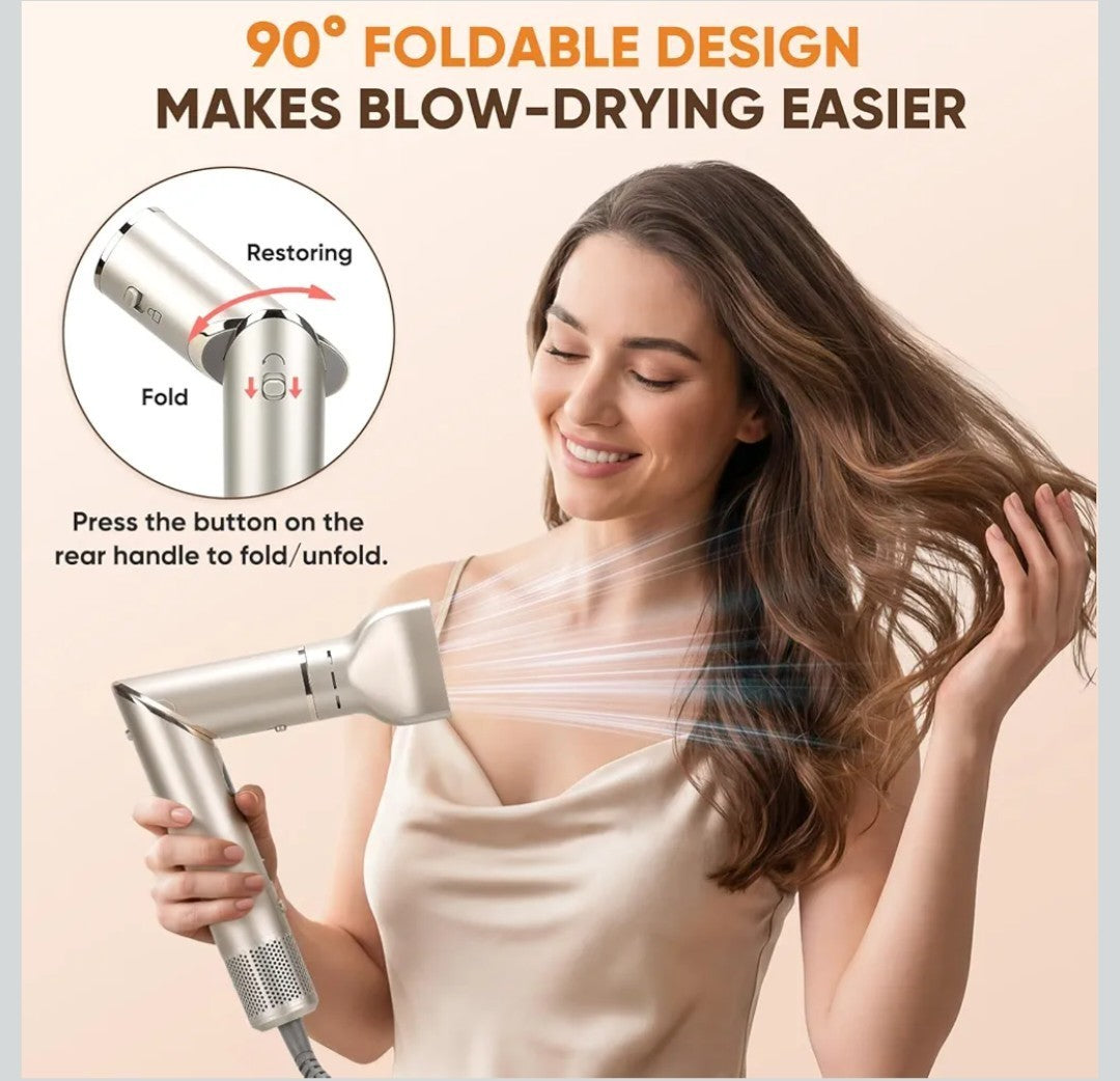 8-in-1 High-Speed Hair Dryer Brush Set with Ionic Hot Air Styler and Curlers