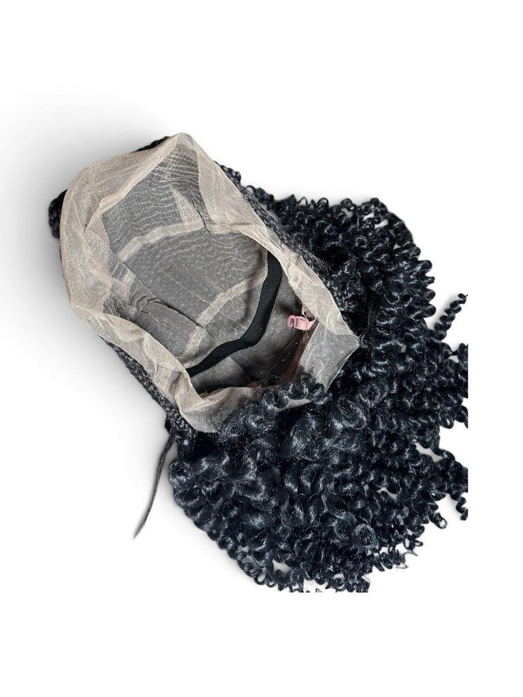 Half-Braided Cornrow Lace Front Wig with Deep Curly Back - Protective Style