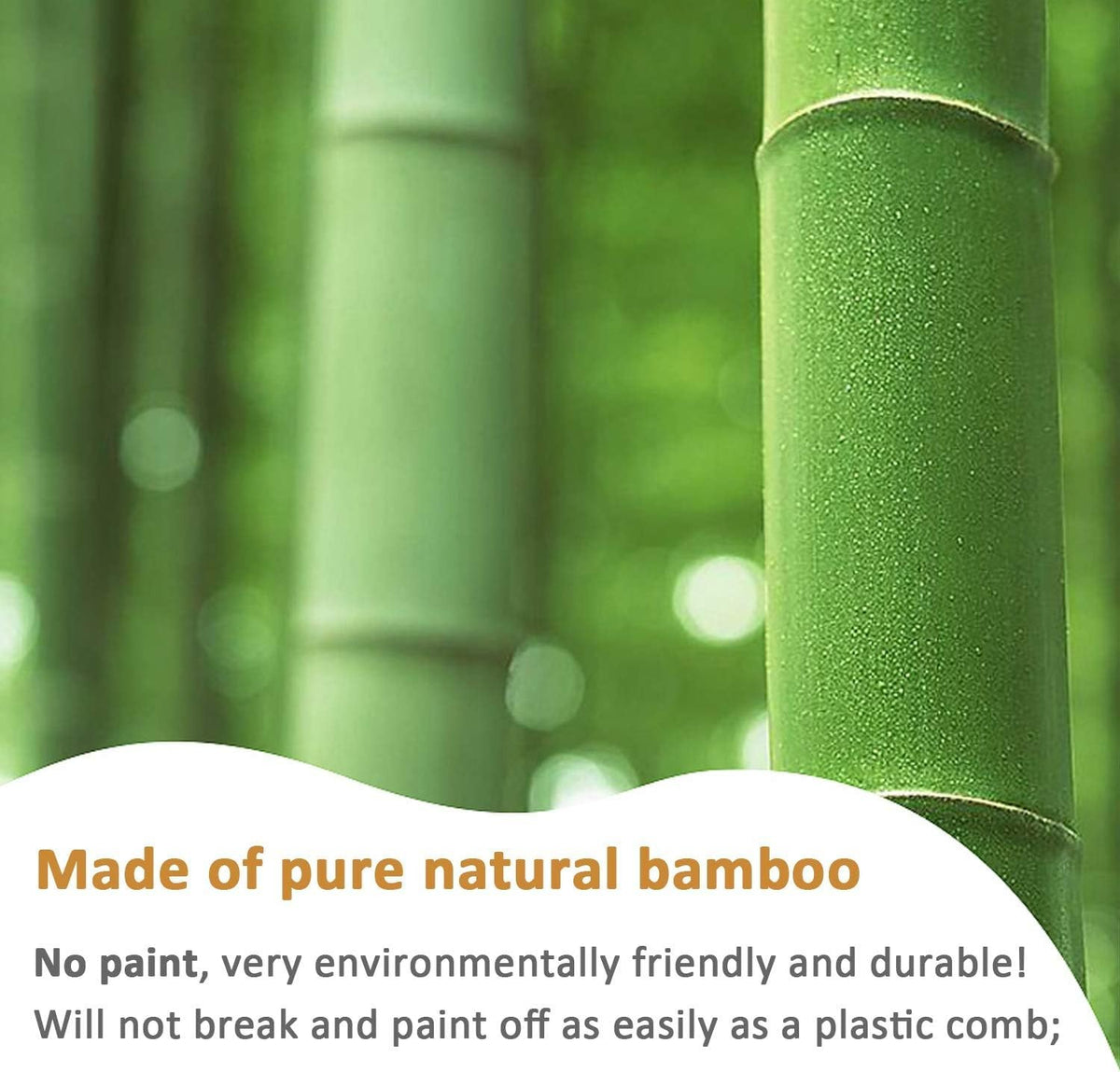 Natural Bamboo Paddle Hair Brush for All Hair Types - Eco-Friendly & Scalp Massage