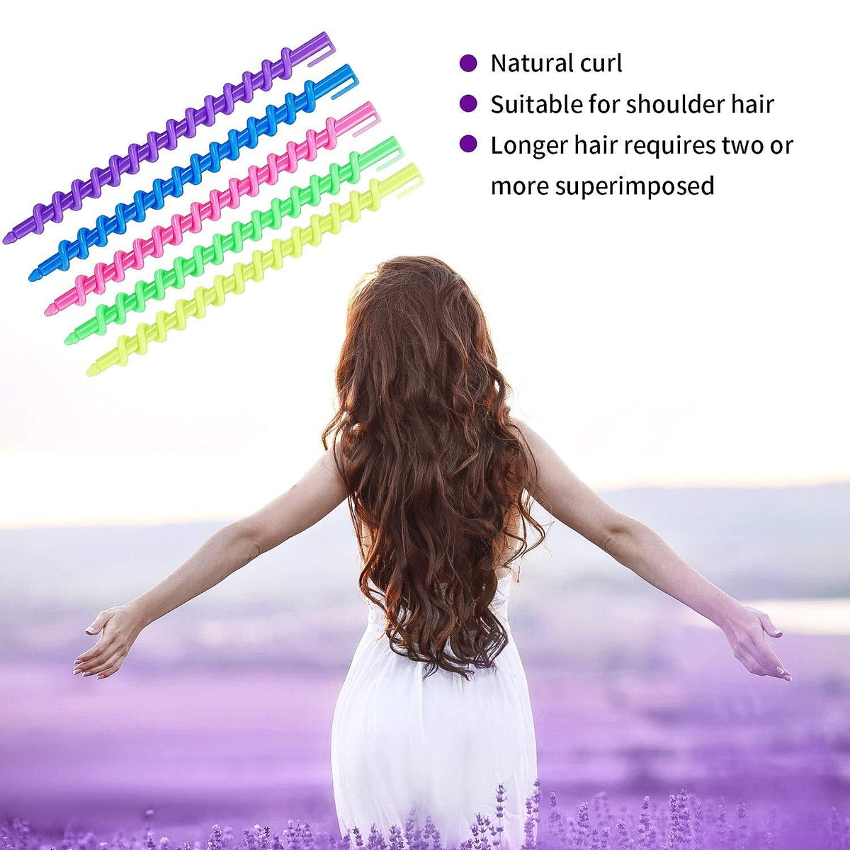 Spiral Hair Perm Rods Set – 100 Durable Plastic Curling Rods for Salon & Home Use