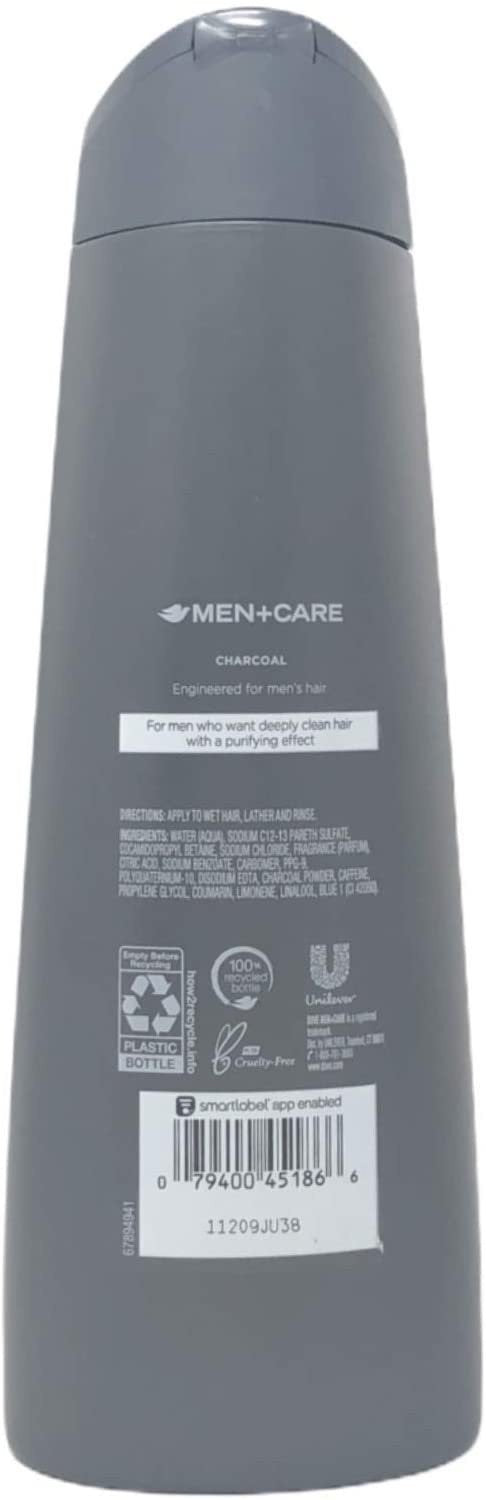 Men's Charcoal Shampoo - Fortifying Hair Care, 12 oz Pack of 2