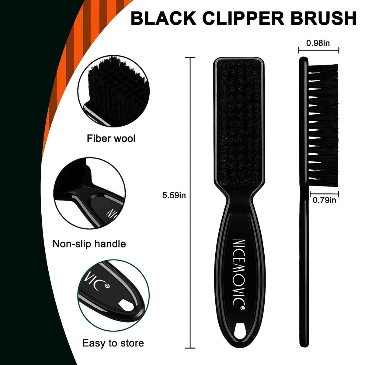 10 Pack Hair Clipper Cleaning Brushes Nylon Bristles for Grooming Tools