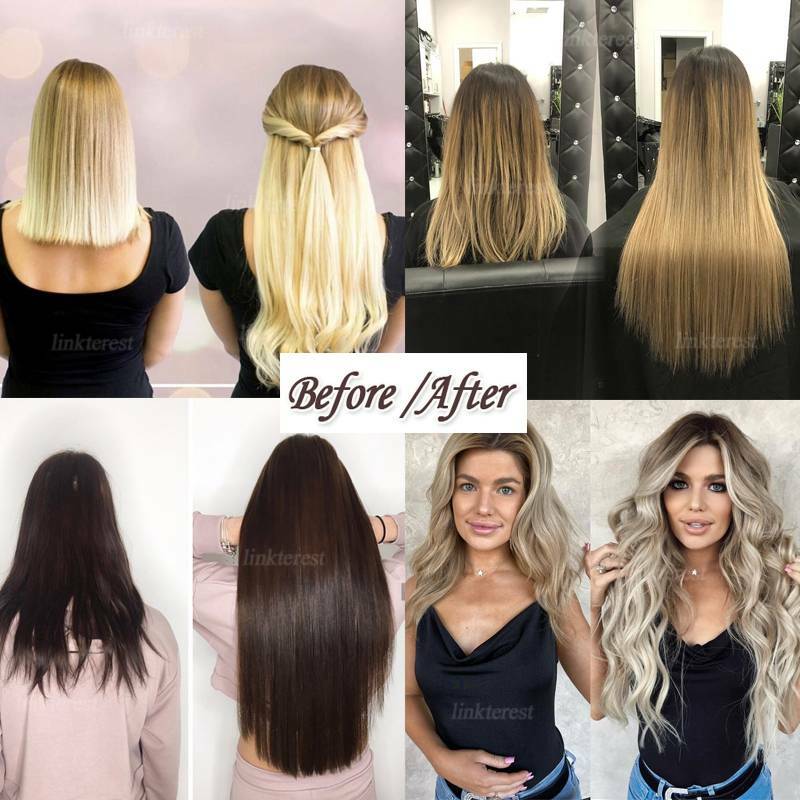 Human Hair Extensions Flat Nail U Tip Keratin Bonding Virgin Remy Hair