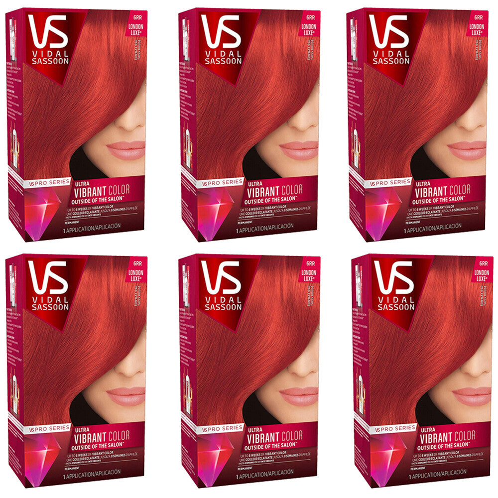 Vidal Sassoon Pro Series Runway Red Hair Color Kit - Pack of 6