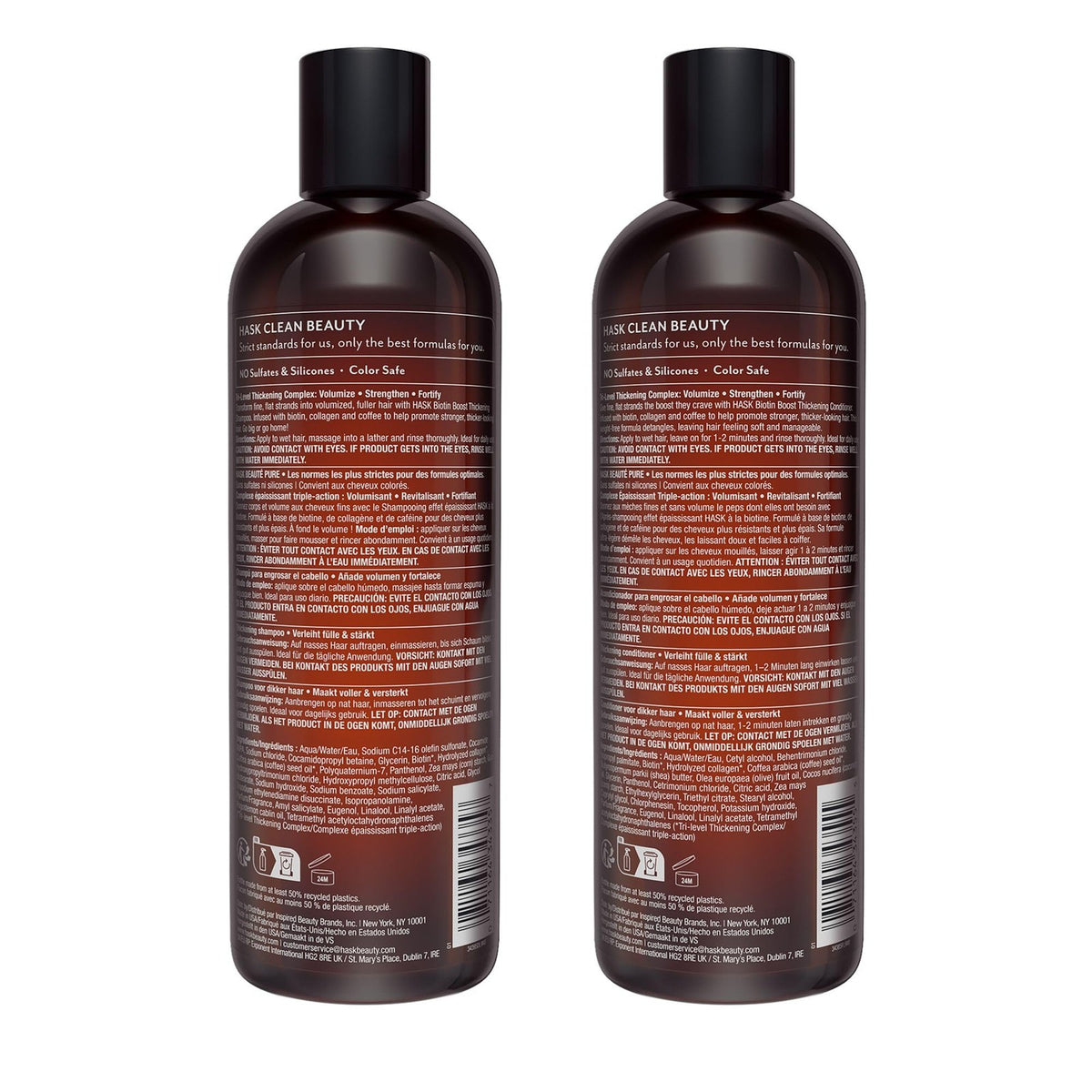 Biotin Boost Thickening Shampoo & Conditioner Set for Fuller Hair - 12 Fl Oz Pack of 2