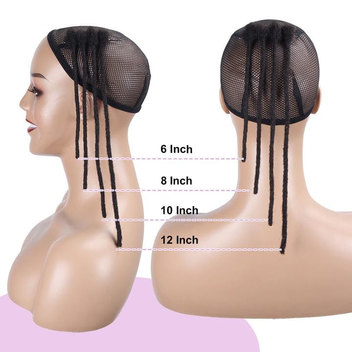 Human Hair Dreadlock Extensions 10 Inch 50 Strands Natural Loc Extensions