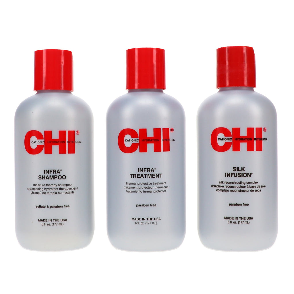 Cationic Hydration Hair Treatment Set with Thermal Protectant & Silk Infusion