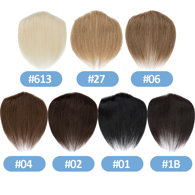 Mens Skin PU Front Hairpiece Toupee for Receding Hairline and Hair Loss