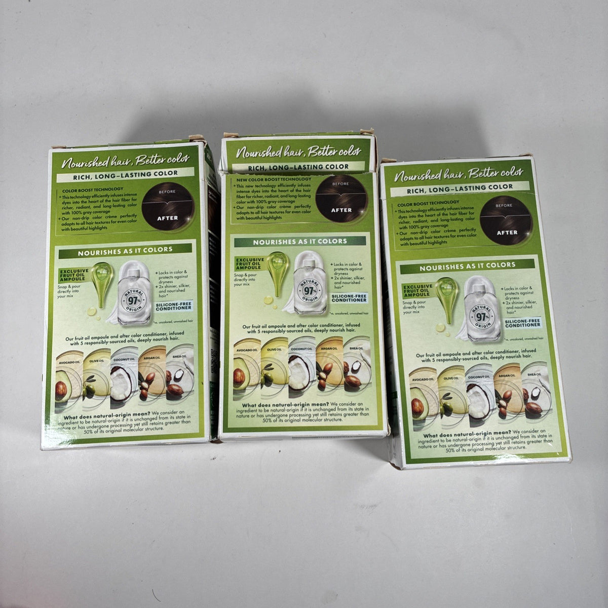 Garnier Nutrisse Permanent Hair Color Kit 3-Pack Dark Brown #40 Gray Coverage