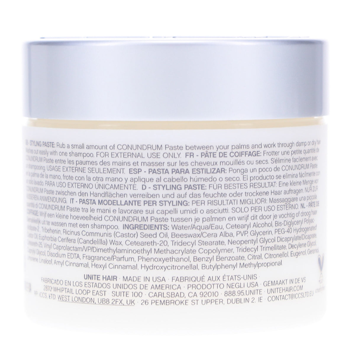 Hair Styling Paste Cream with Flexible Hold 2 oz - All Hair Types