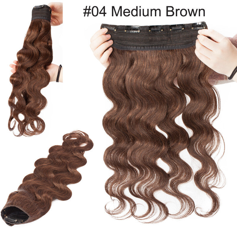 Real Human Hair Clip-In Extensions 8-24 Inch Body Wave Thick Full Head