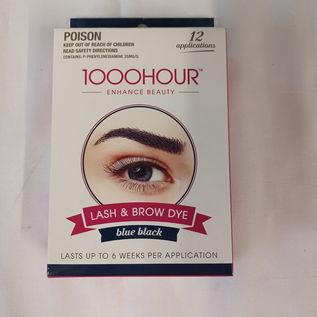 1000 Hour Eyelash & Brow Dye Kit Blue Black Long-Lasting Lash & Brow Color