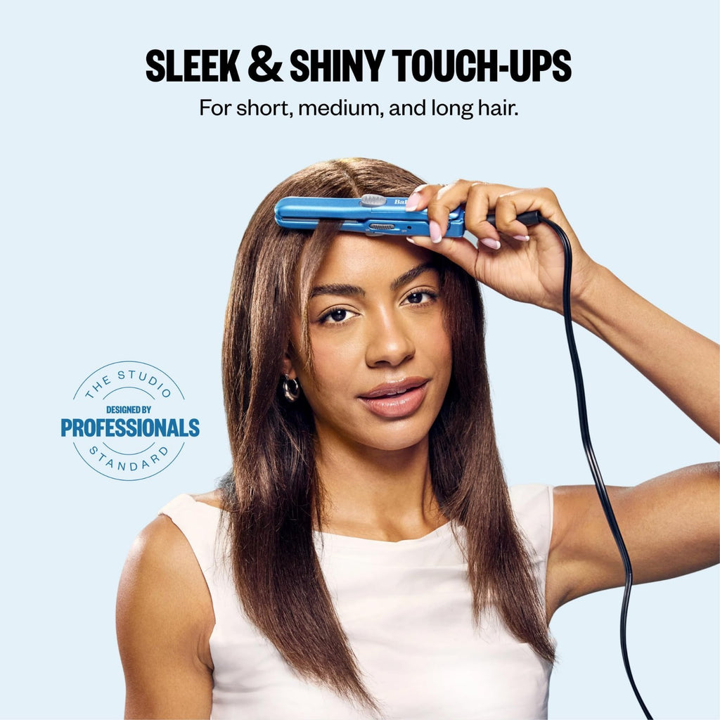 Mini Flat Iron Hair Straightener 0.5 Inch Nano Titanium Travel Styling Tool