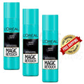L'Oréal Magic Retouch Hair Root Concealer Spray Black - Total Gray Coverage, 3 Bottles