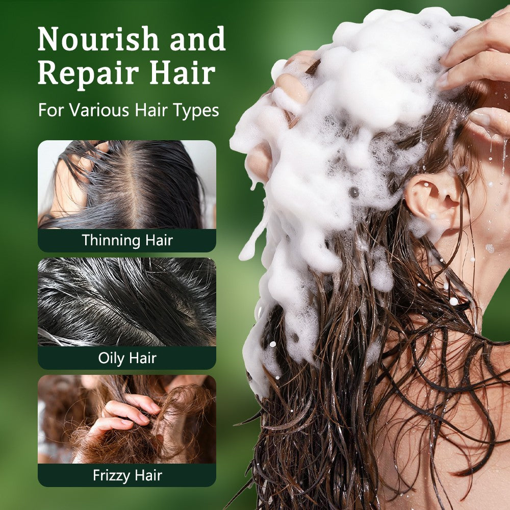 Natural Hair Growth Shampoo Bar with Usman Grass & Extracts - Thinning Hair & Oily Scalp