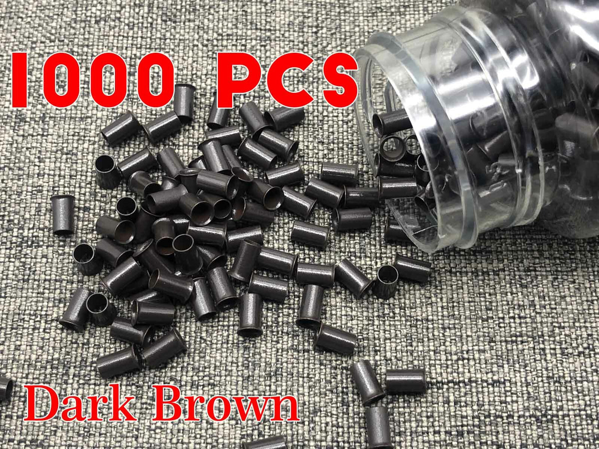 1000PCS Hair Extension Micro Link Beads Copper Tube Rings Jewelry
