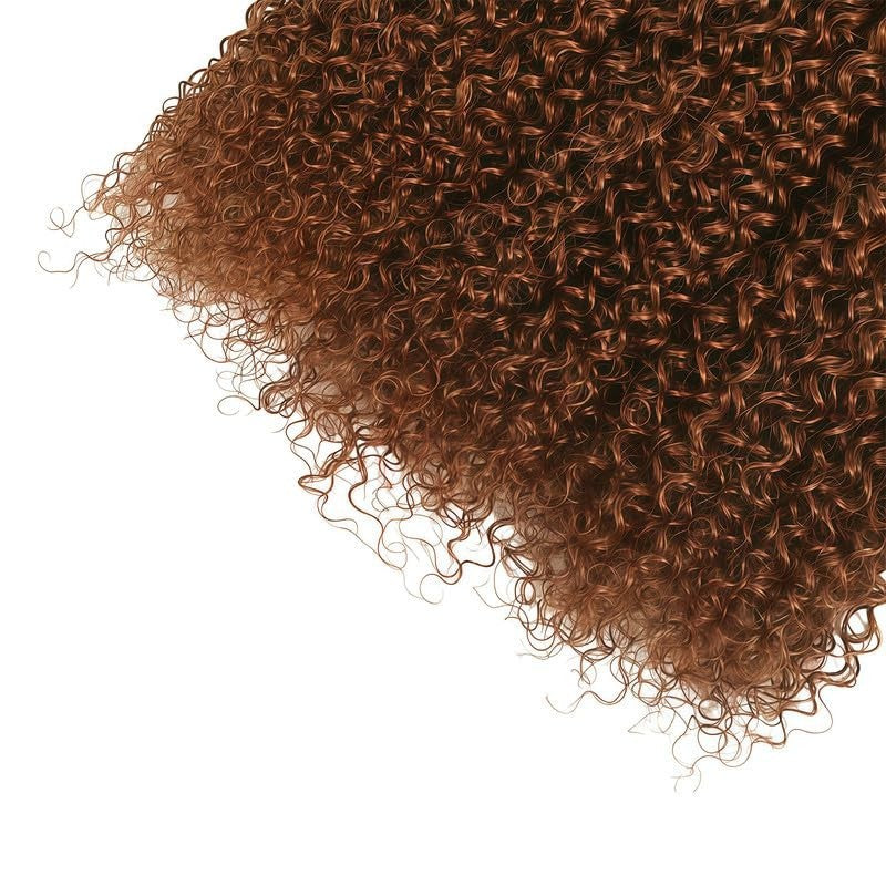 30 Inch Light Brown Water Wave Human Hair Extensions - Brown, 18-22 Inch