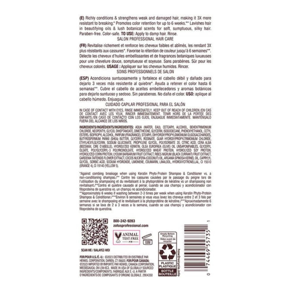 Keratin Phyto-Protein Strengthening Conditioner - 33.8 oz Hair Repair & Hydration