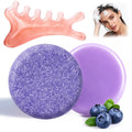 Blueberry Hair Shampoo & Conditioner Bar Set for Thinning & Frizzy Hair - 2 Pack