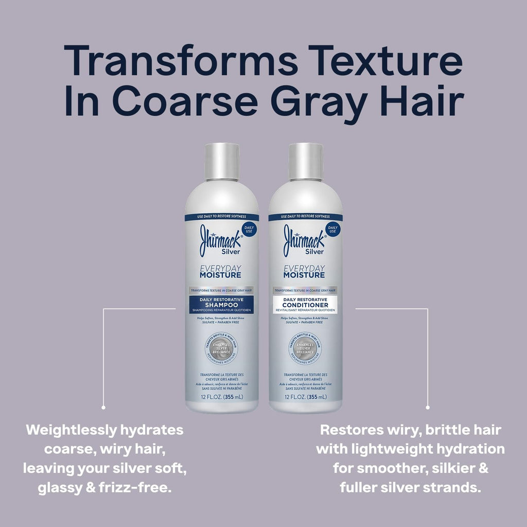 Gray Hair Moisture Shampoo & Conditioner Set - Sulfate-Free, 12 Oz