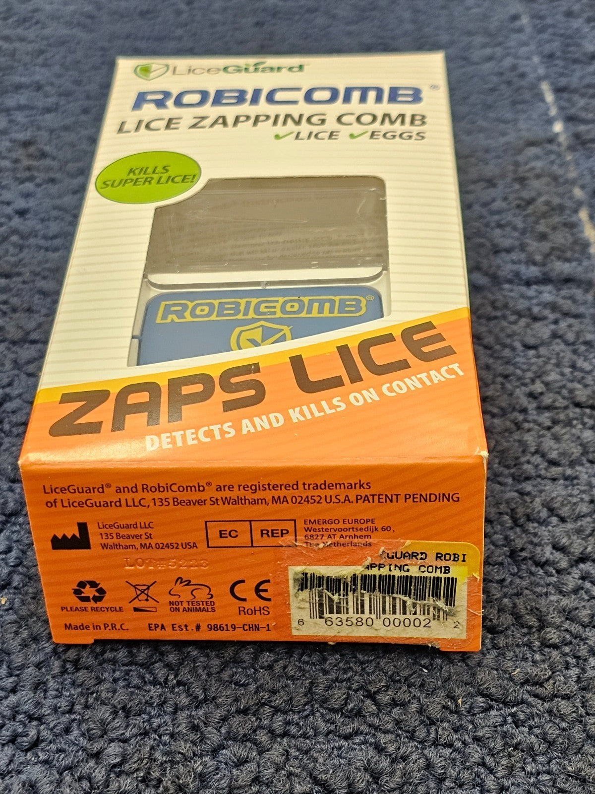 (QTY 3) LiceGuard RobiComb Lice Zapping Comb with Coated Tips - Pest Control