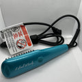 Teal Ceramic Straightener Brush - Travel Size Hair Styling Tool