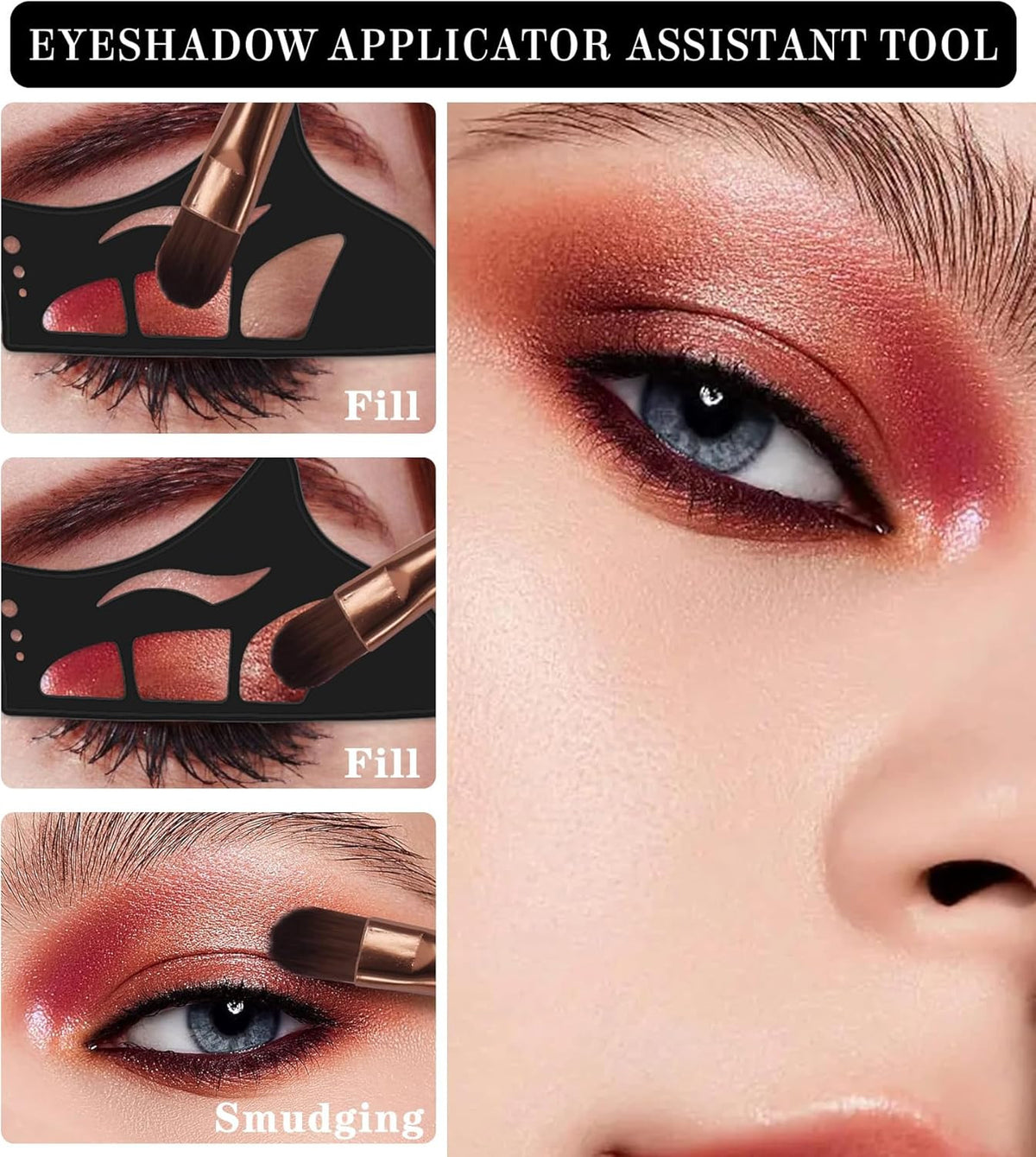 Reusable Eyeshadow & Cat Eyeliner Stencil Tool Set – 5 in 1 Guide