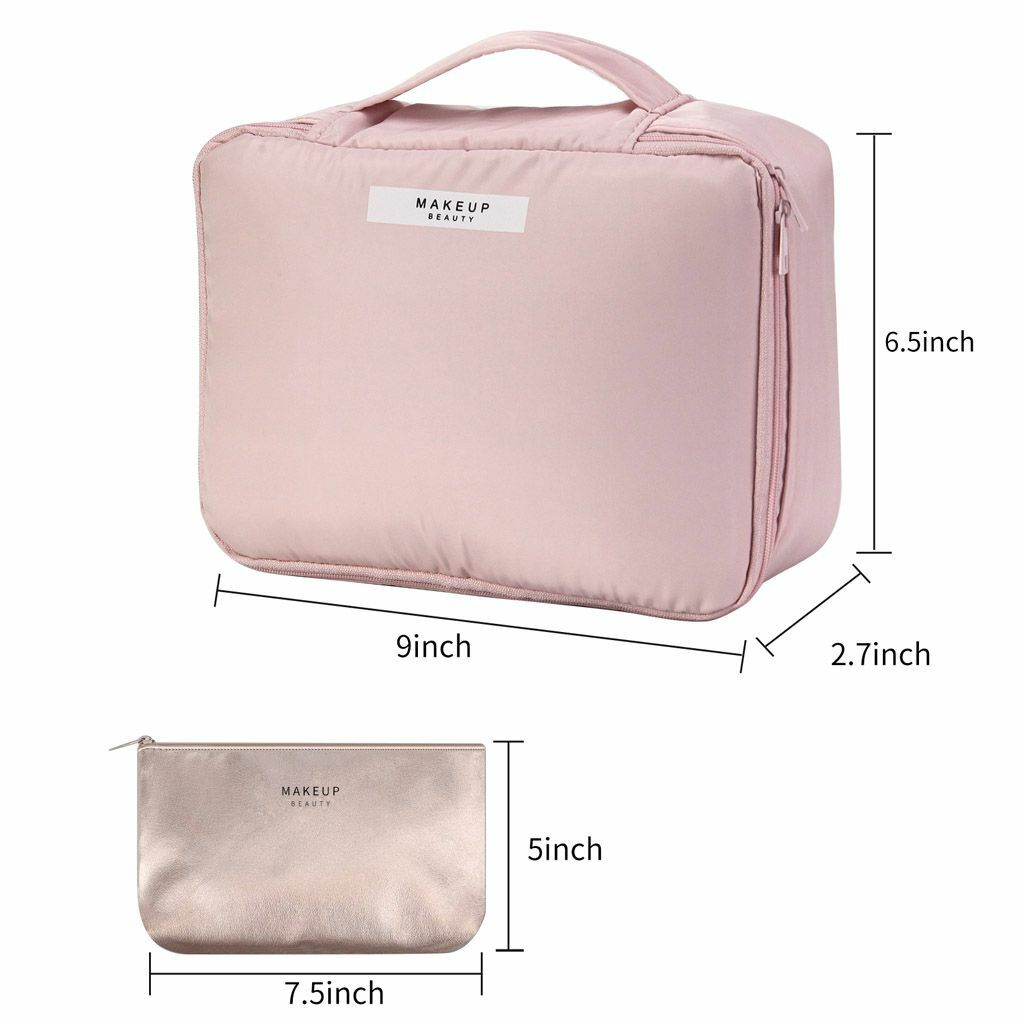 Travel Cosmetic Bag Makeup Organizer with Hanging Pouch Waterproof Portable