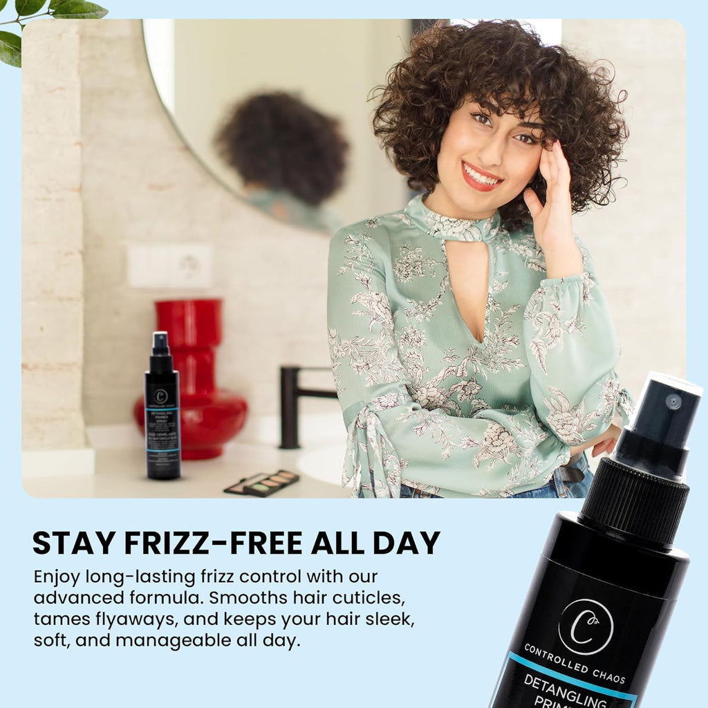 Heat Protectant Hair Spray with Rosemary & Natural Oils - Anti Frizz Detangler