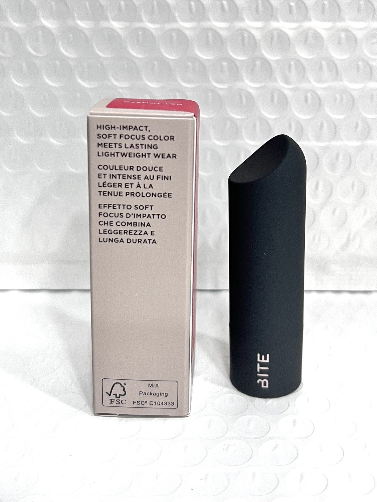Bite Beauty Power Move Soft Matte Lipstick HOT TOMATO Full Size 0.14 oz