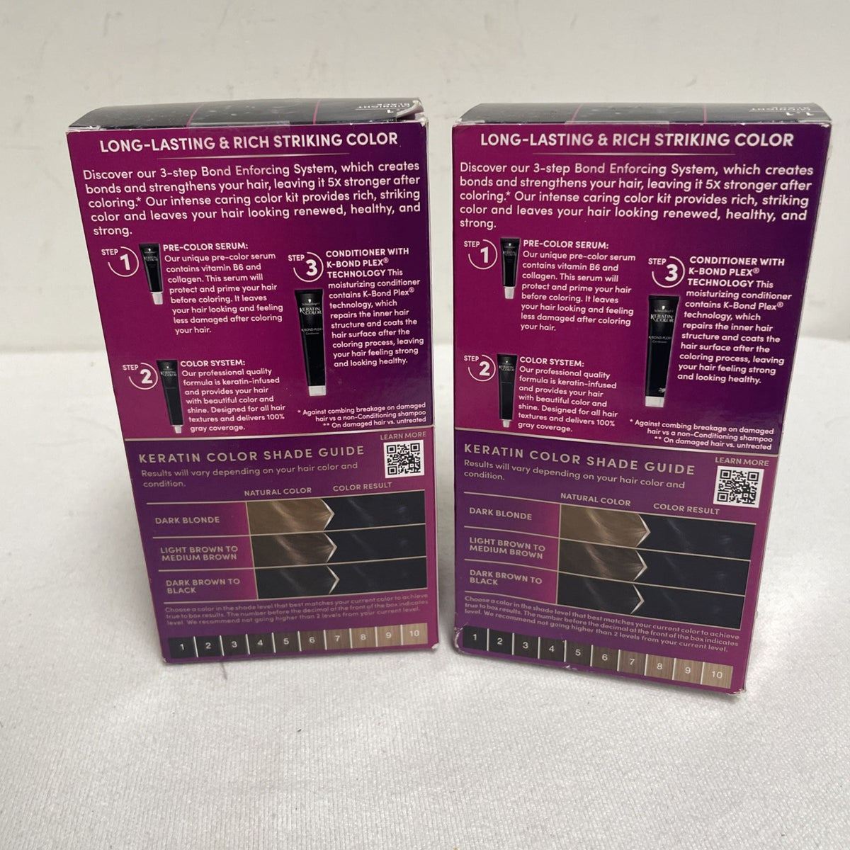 Schwarzkopf Keratin Anti-Age Hair Color Permanent 1.1 Midnight Black - Pack of 2