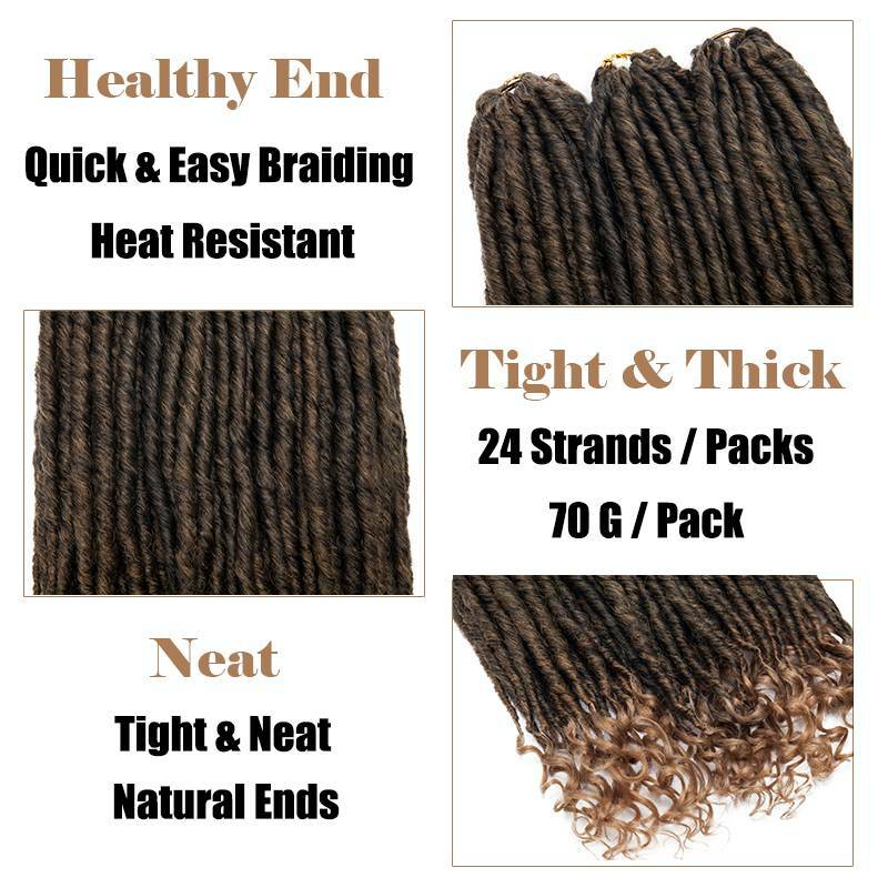 Premium Crochet Locs Faux Braiding Hair Extensions - Soft & Tangle-Free