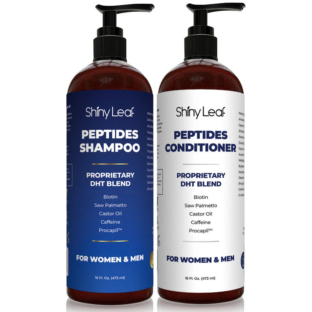 Anti-Thinning Peptide Shampoo & Conditioner Set with Biotin & Caffeine for Thicker Hair