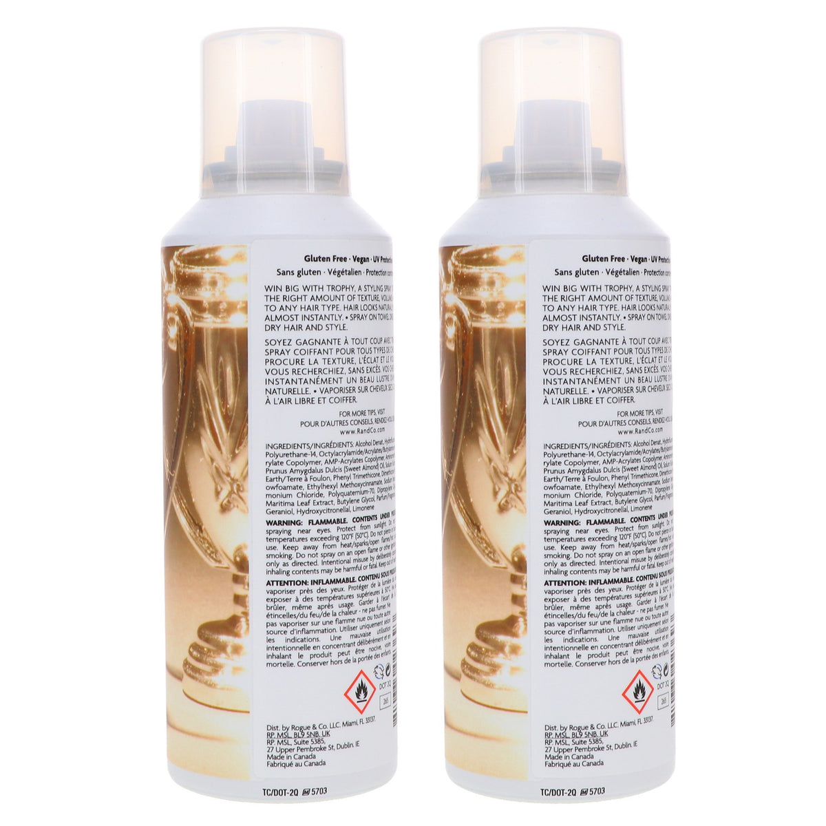 Hair Texturizing & Shine Spray - 6 oz 2-Pack for Volume & Flexible Hold
